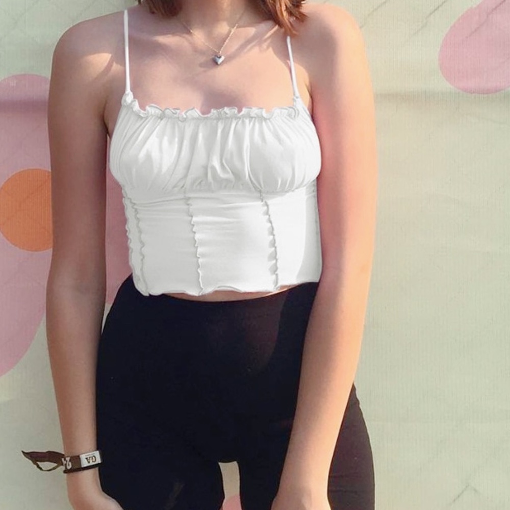 NEW Cropped Ruched Cami - Picture 3 of 3